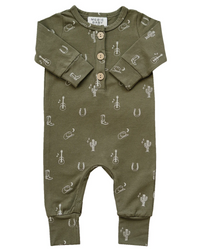 Nashville Long Sleeve Button Romper
