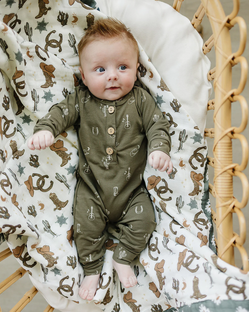 Nashville Long Sleeve Button Romper
