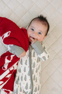 Christmas Trees Bamboo Zipper