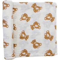 Teddy Bear Swaddle Blanket