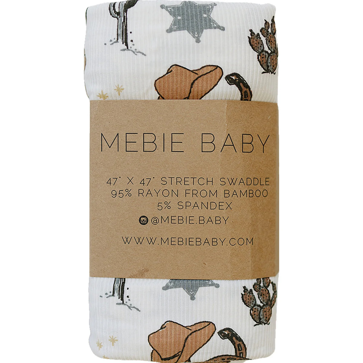 Outlaw Cowboy Ribbed Bamboo Stretch Swaddle