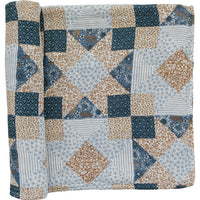 Patchwork Print Muslin Swaddle Blanket