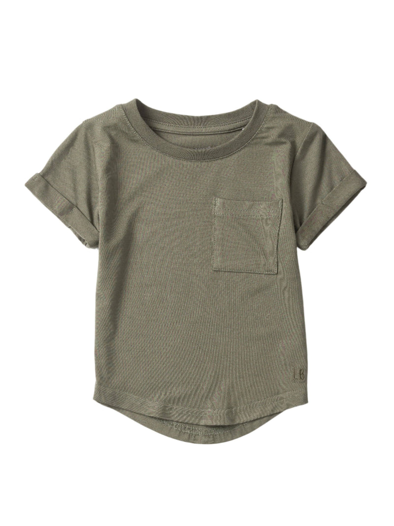 Army Green Bamboo Pocket Tee