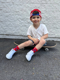 Red White + Electric Socks