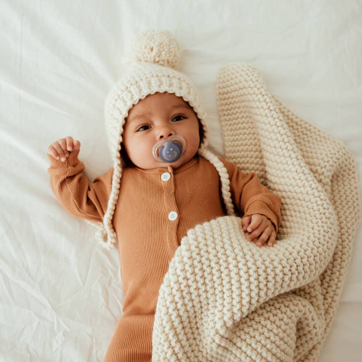 Natural Garter Stitch Knit Bonne