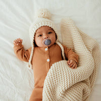 Natural Garter Stitch Knit Bonne