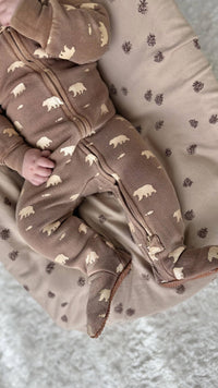 Latte Bear | Organic Cozy Zipper Footie