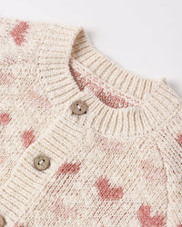 Knit Cardigan || Hearts