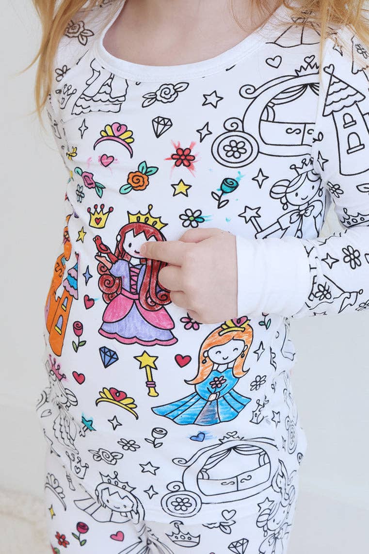 Colorable Two-Piece Pajama Set | Far Far Away