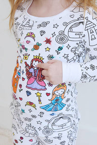 Colorable Two-Piece Pajama Set | Far Far Away