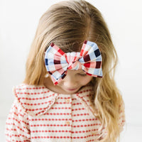 Printed Deb Bow - summertime check