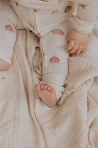 Modal Convertible Footy Pajamas in Farm