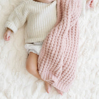 WAFFLE KNIT MINI BLANKET