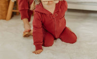 Cherry | Organic Cozy Zipper Romper