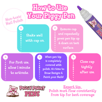 PURPLE Power Piggy Paint Pen Non-Toxic Nail Polish