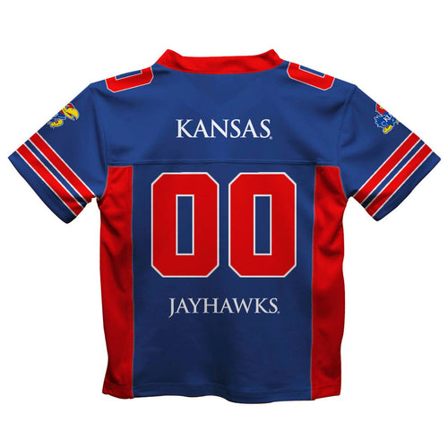 Kansas Jayhawks Blue Boys Fashion Football T-Shirt