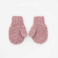 Garter Stitch Mittens - Rosy