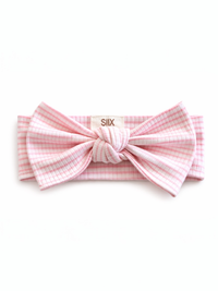 Pink Stripe / Ribbed Bow