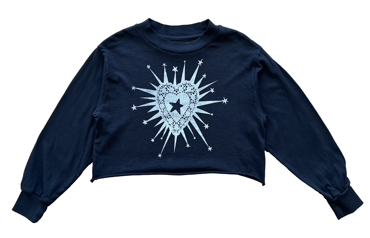 Lace Heart Slouch Tee