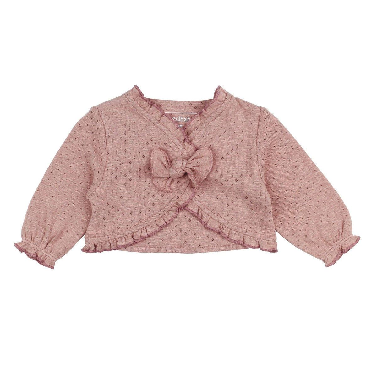 Taffy | Organic Pointelle Ruffle Sweater