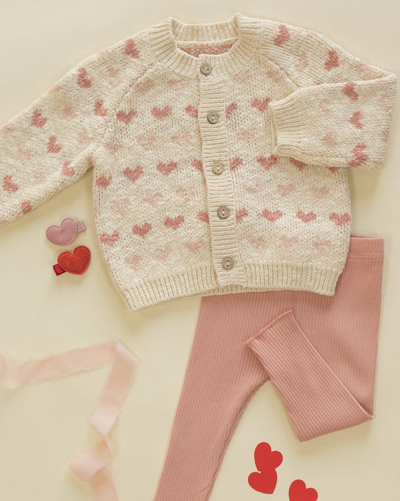 Knit Cardigan || Hearts