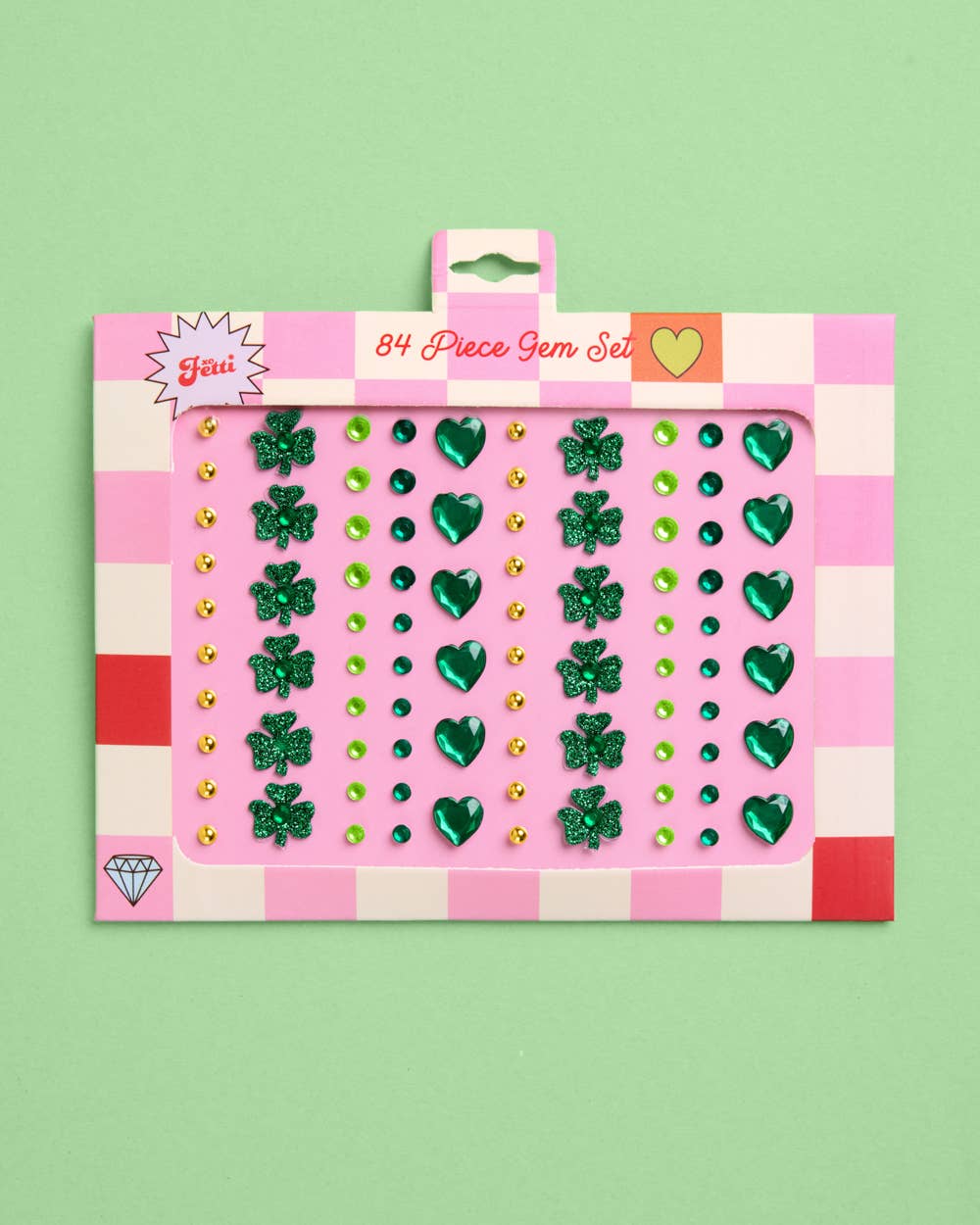 St Patty's Face Gems | green, gold, st patricks, glam