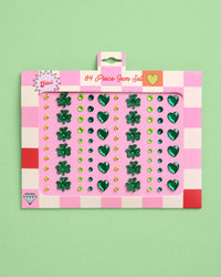 St Patty's Face Gems | green, gold, st patricks, glam