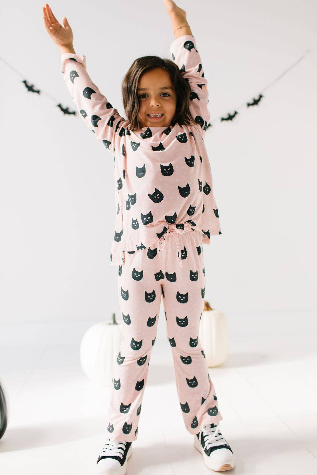 Lounge Wear Set in Black Cat