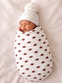 Football Organic Pointelle Swaddle