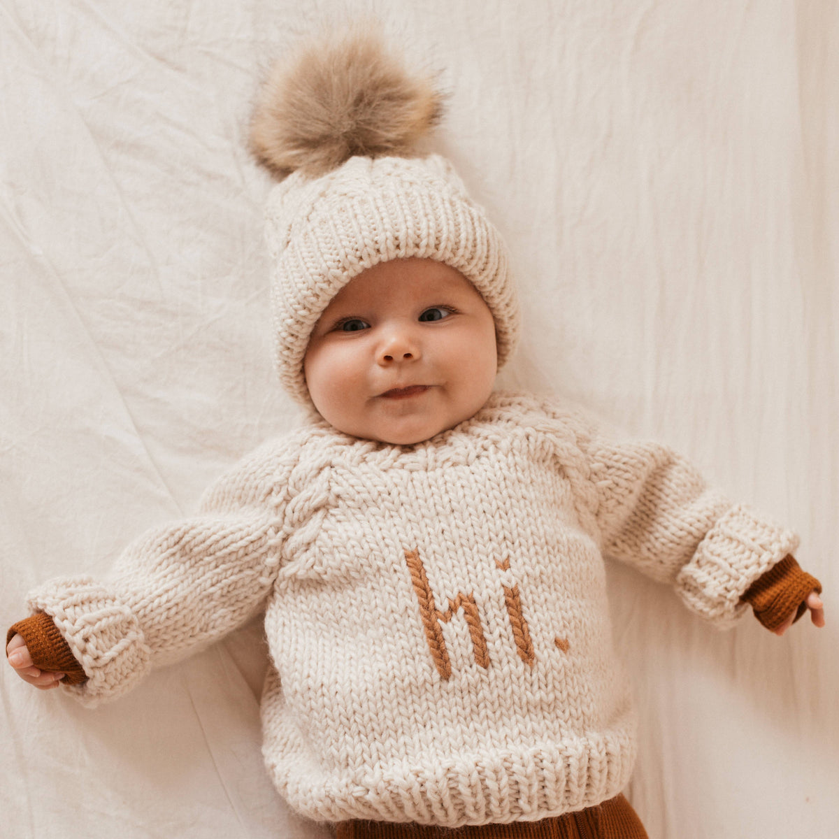 Hi. Pecan Crew Neck Sweater