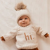 Hi. Pecan Crew Neck Sweater