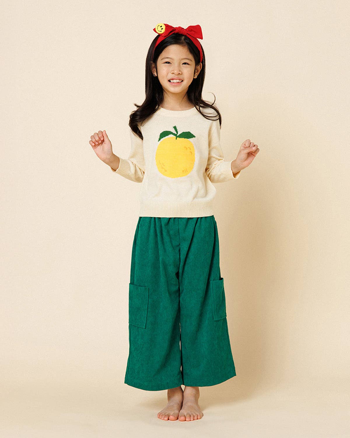 Corduroy Wide Pants - Green
