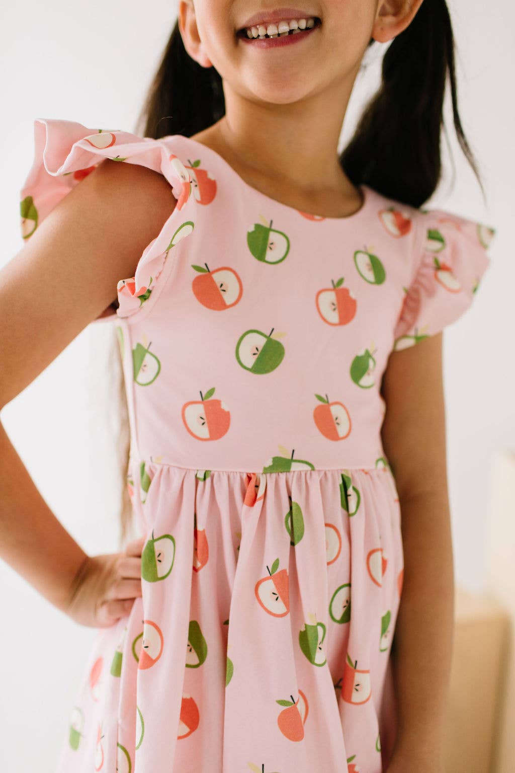 Olivia Dress in Apple A Day