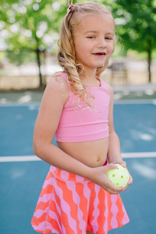 Ashlyn Athletic Skort in Carnation Crinkle