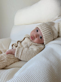 Classic Chunky Knit Jumpsuit French Cream