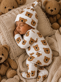 Baby Bear Organic Cotton 2-Way Zip Footie
