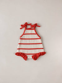 Crochet Knit Cotton Romper