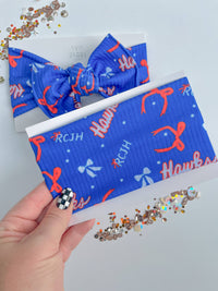 KU Rockchalk Jayhawk Baby Bow Turban