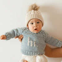 Hi. Surf Bllue Crew Neck Sweater Baby & Toddler