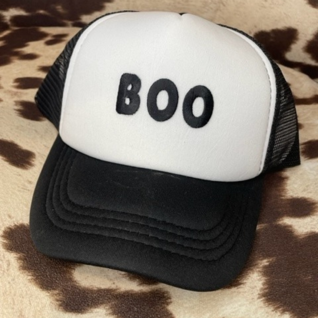 Boo Little K & Co Hat Shop Youth Halloween Trucker Hat