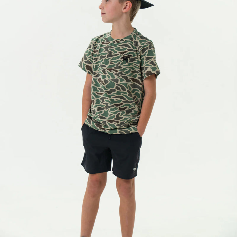 Youth Athletic Short Heather Black