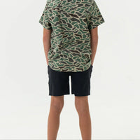 Youth Athletic Short Heather Black