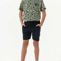 Youth Athletic Short Heather Black
