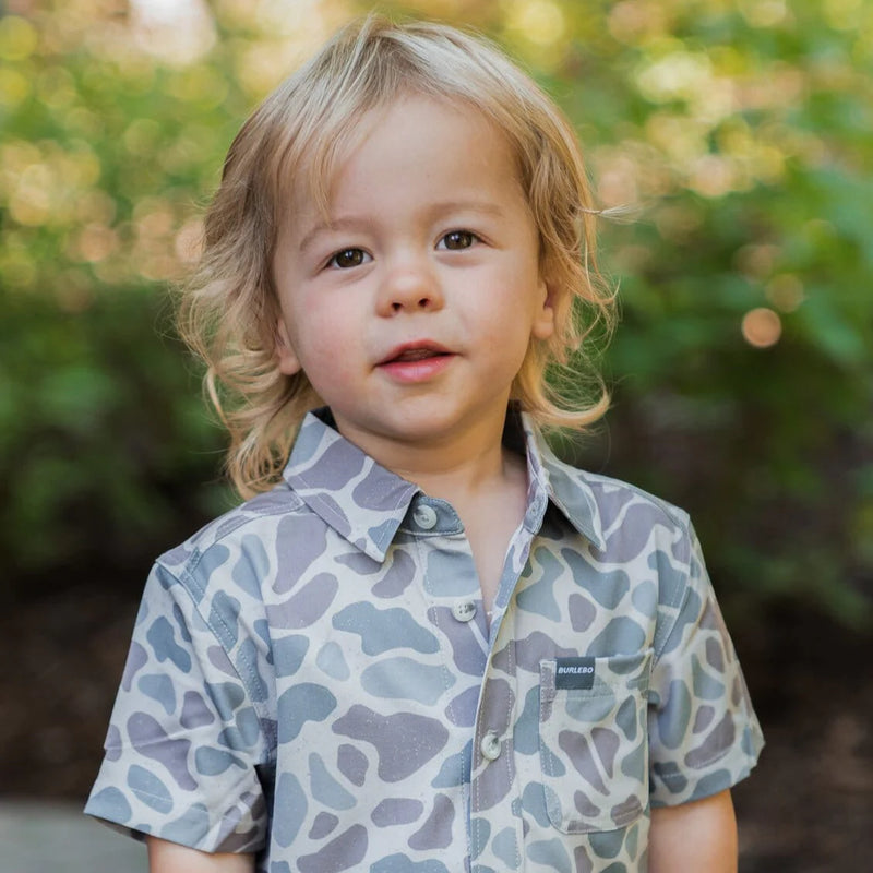 Youth Performance Button Up - Classic Deer Camo