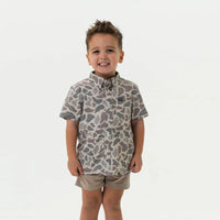 Youth Performance Button Up - Classic Deer Camo