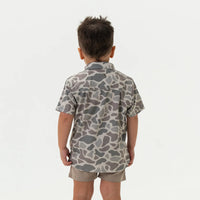 Youth Performance Button Up - Classic Deer Camo