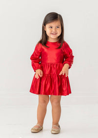 Ruby Red Teired Dress