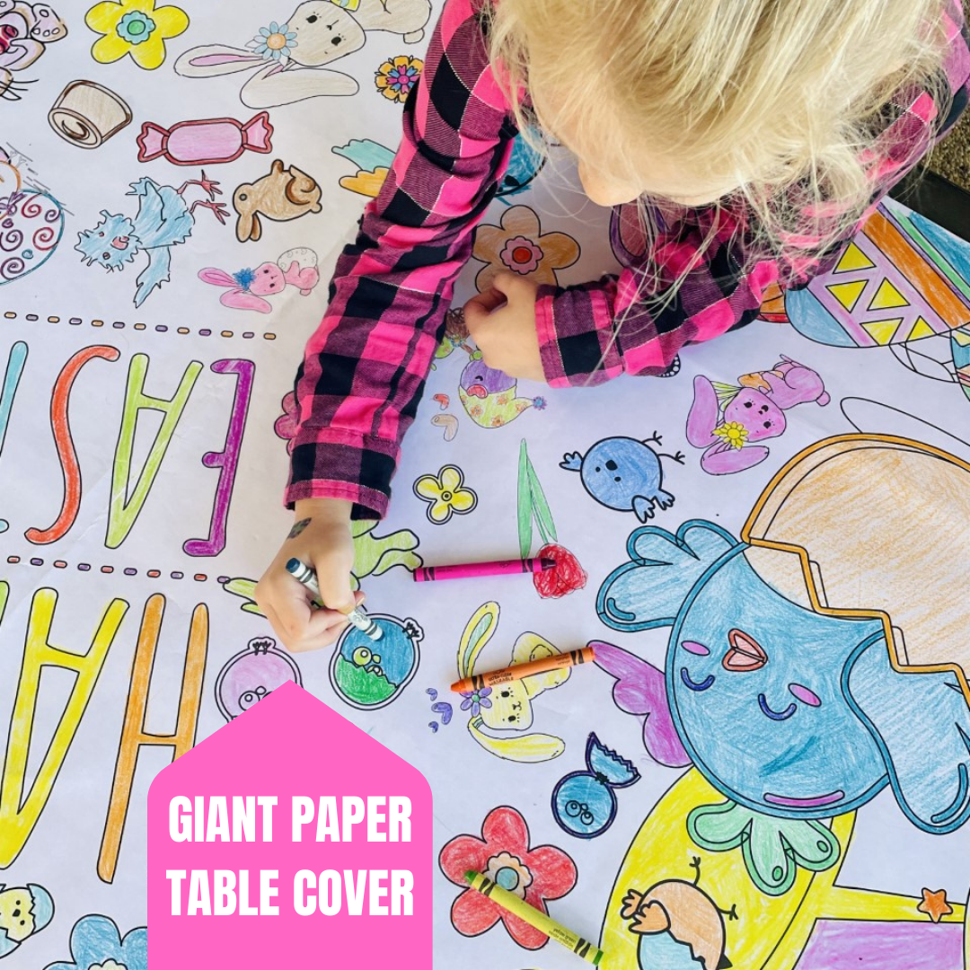 Kids Easter Coloring Tablecloth Activity