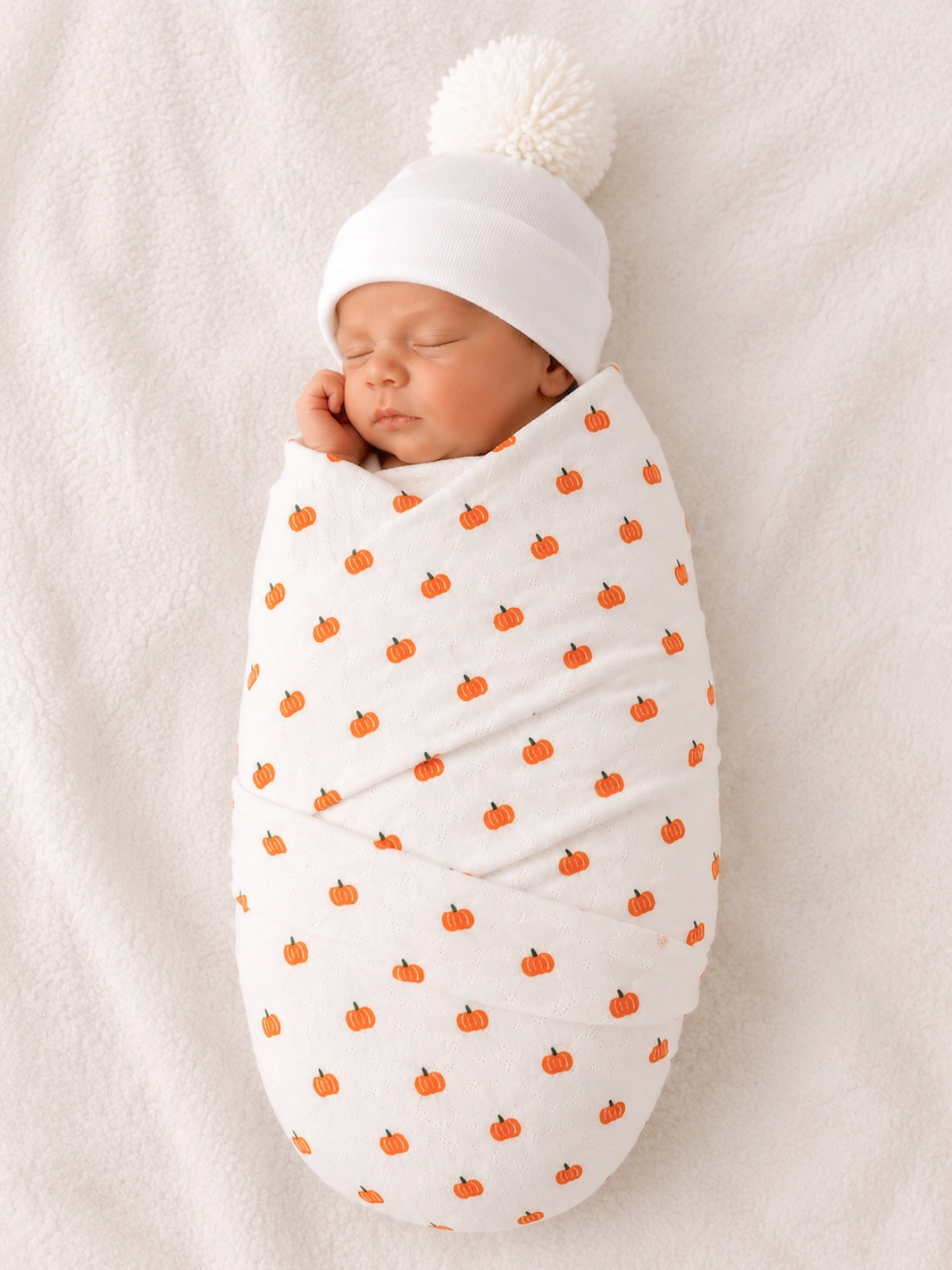 Pumpkin Organic Pointelle Swaddle