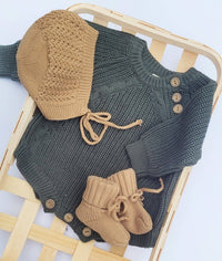 Knitted Booties Socks - Coco Speckle
